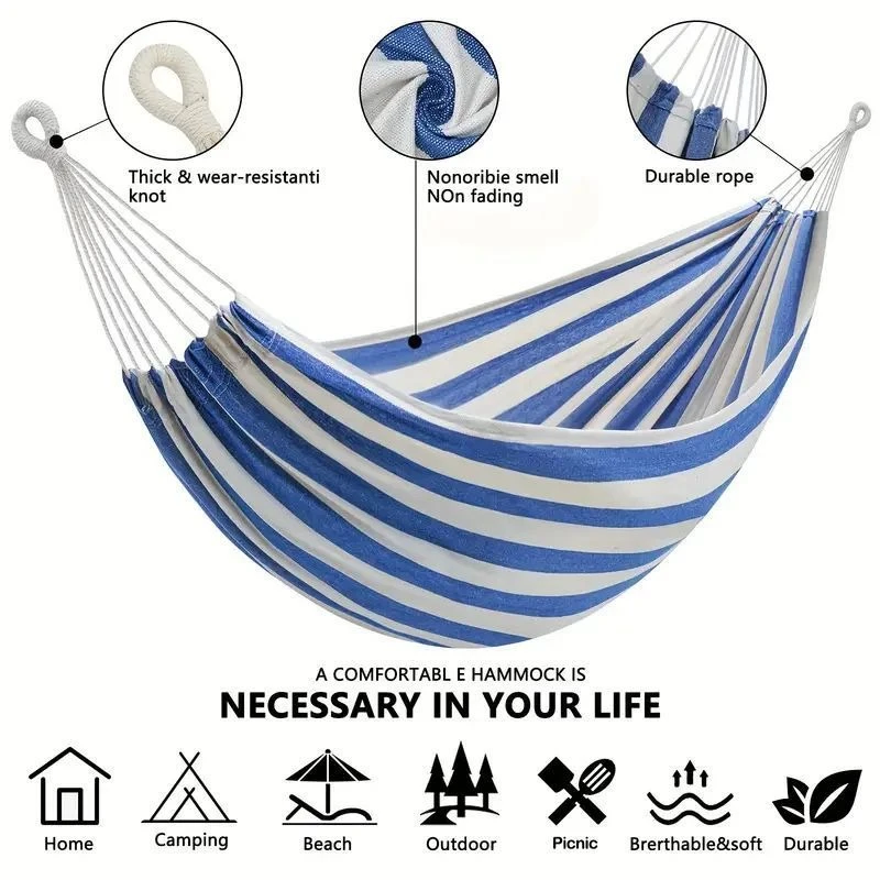 Bed Outdoor Camping - أرجوحة قماشية بدون عارضة خشبية، سرير