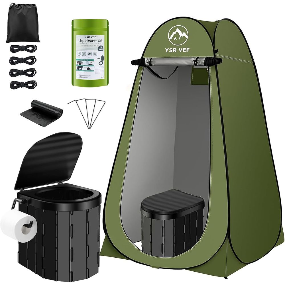Outdoor Camping Tent - طقم مرحاض متنقل، مرحاض للتخييم مع