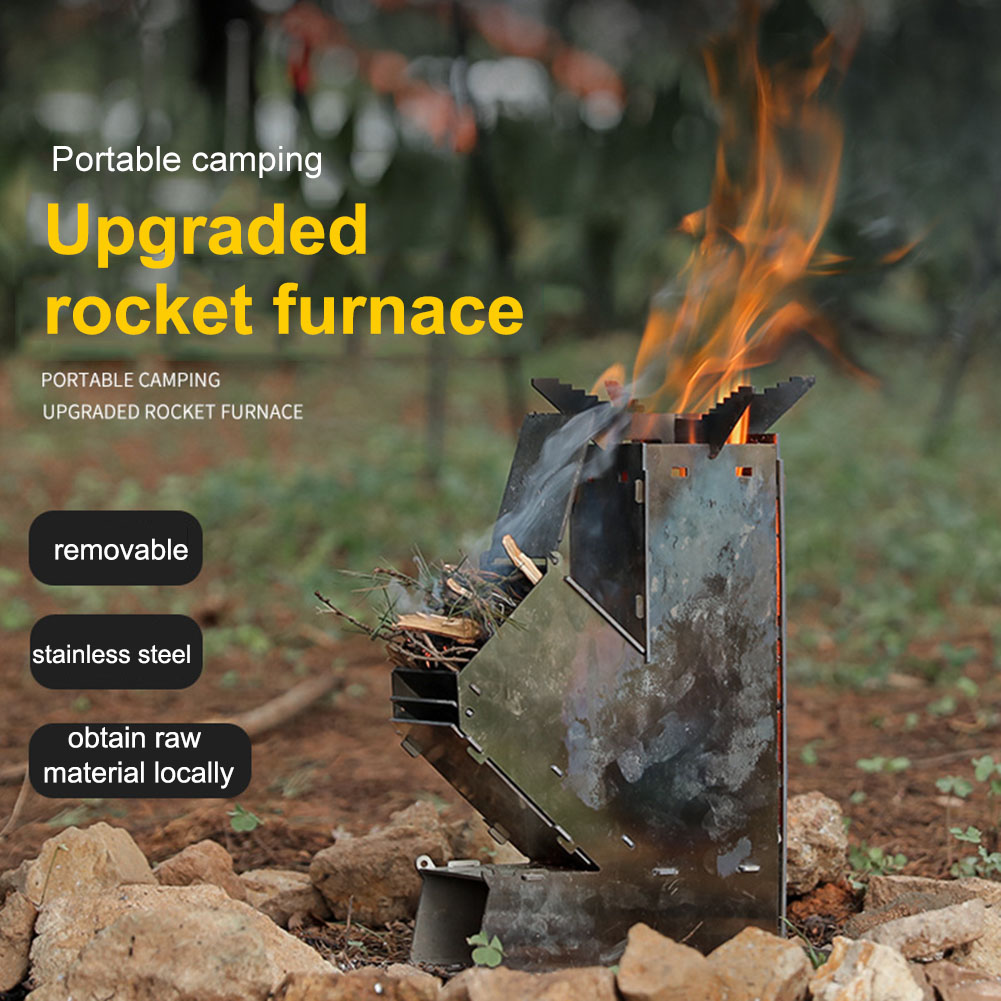 Outdoor Camping Wood Burning Stove - موقد خشب محمول قابل للفصل من