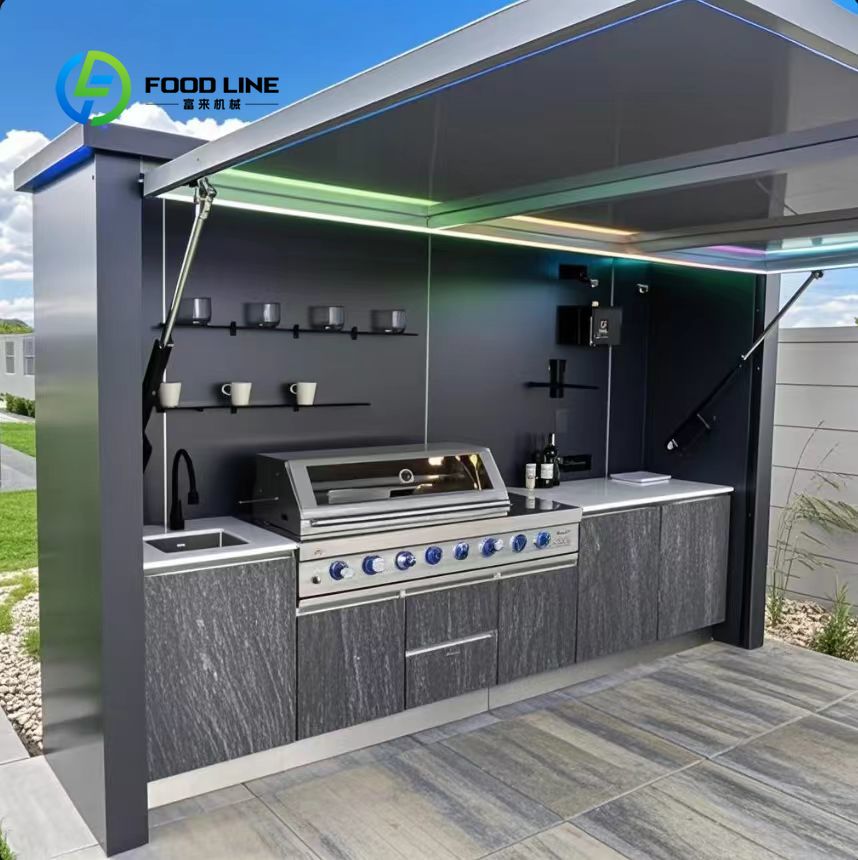 Outdoor Camping Kitchen With Sink - عربة مطبخ خارجية محمولة مخصصة مع