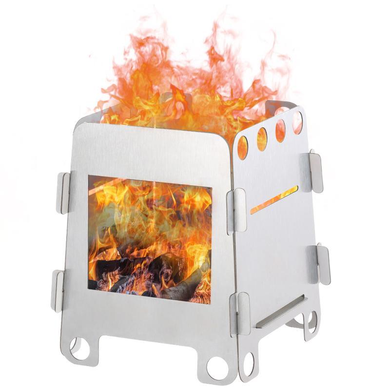 Outdoor Camping Wood Stove - مجموعة واحدة من مواقد التخييم القابلة