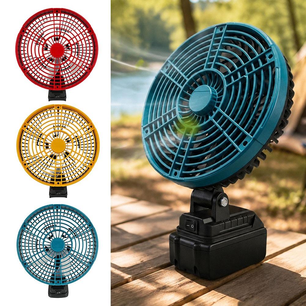 Outdoor Camping Ventilator - مروحة تيار مستمر مع شحن USB،