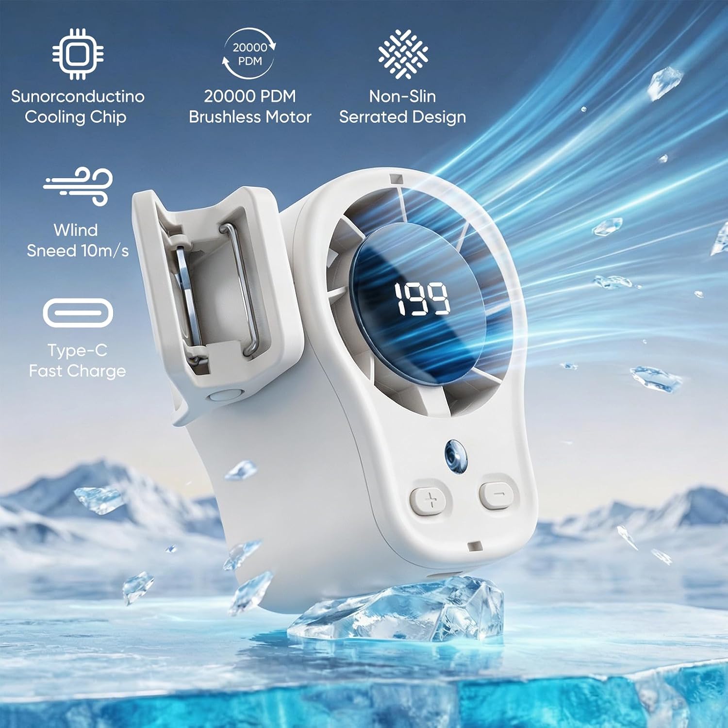 Outdoor Camping Ventilator - مروحة تكييف هواء للسيارة قابلة للتثبيت