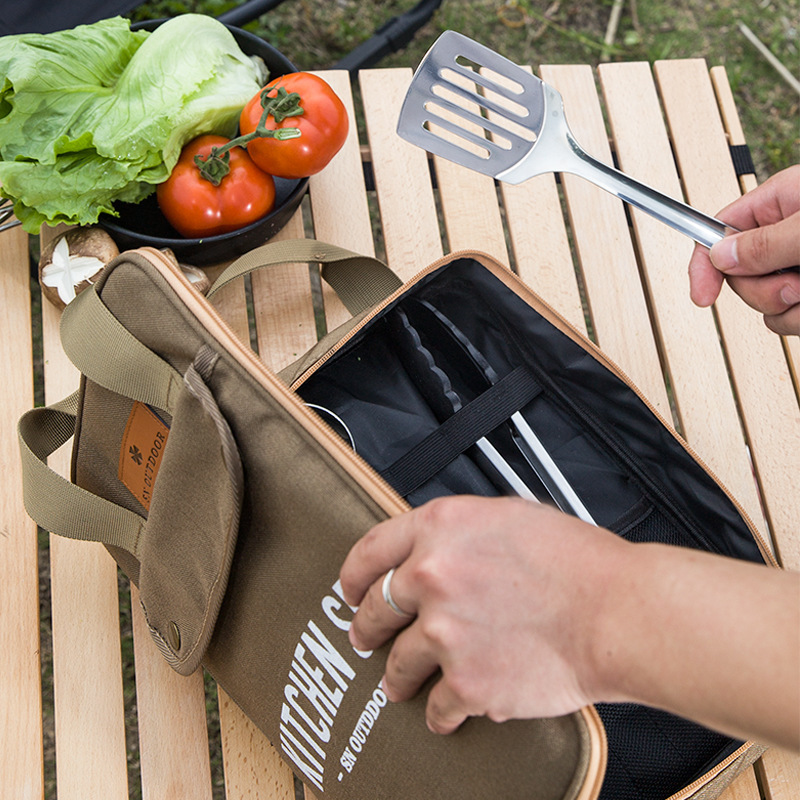 طقم أدوات طهي للتخييم مكون من  - مراجعة Outdoor Camping Kitchen With Sink وسعره