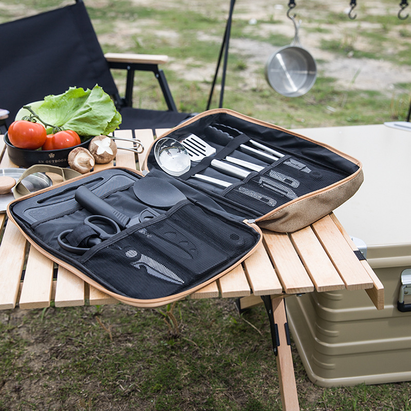 طقم أدوات طهي للتخييم مكون من  - مراجعة Outdoor Camping Kitchen With Sink وسعره