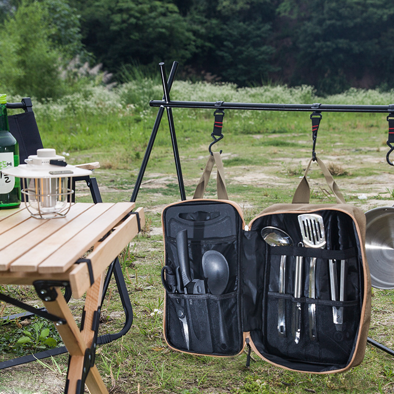 طقم أدوات طهي للتخييم مكون من  - مراجعة Outdoor Camping Kitchen With Sink وسعره