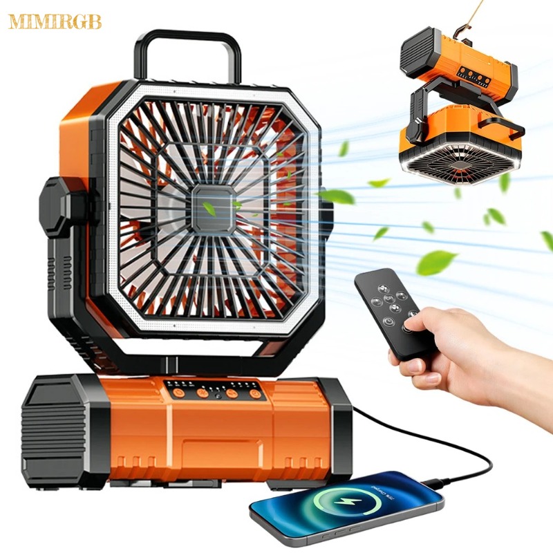 مروحة سقف للتخييم 20000 مللي أ - مراجعة Outdoor Camping Ventilator وسعره
