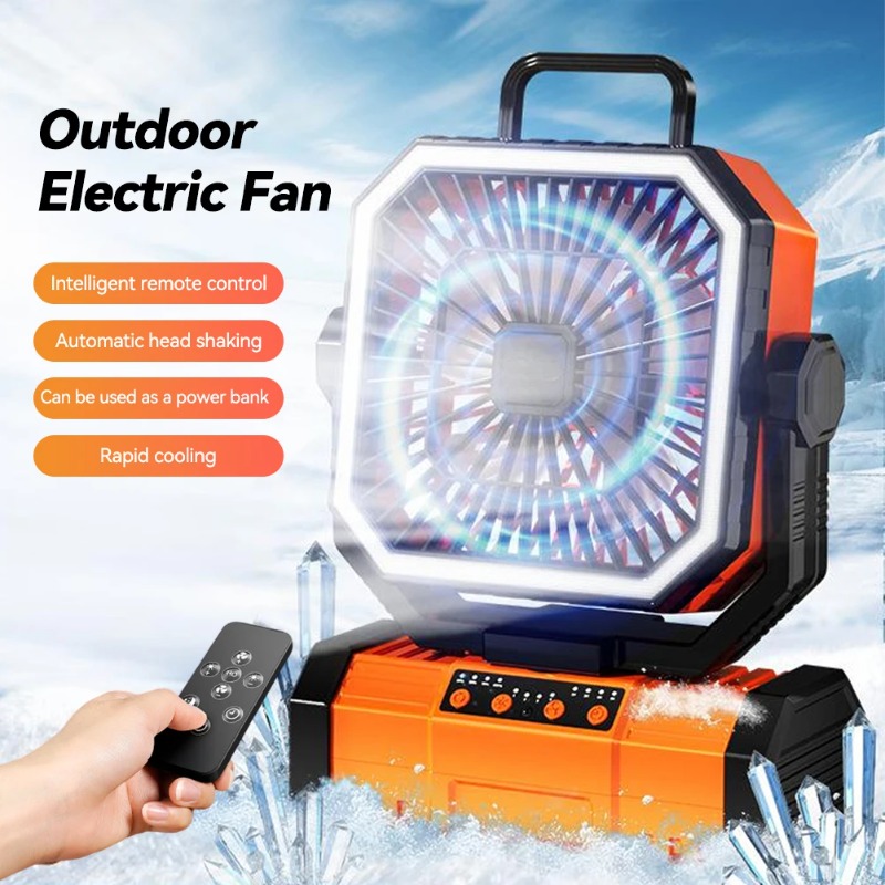 مروحة سقف للتخييم 20000 مللي أ - مراجعة Outdoor Camping Ventilator وسعره