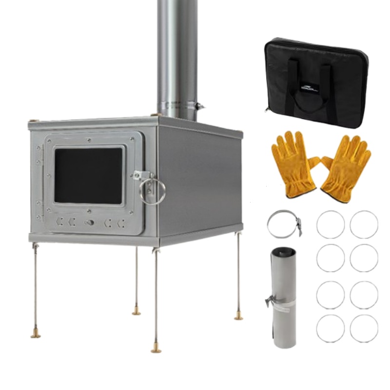 موقد خيمة من سبائك التيتانيوم  - مراجعة Outdoor Camping Wood Burning Stove وسعره