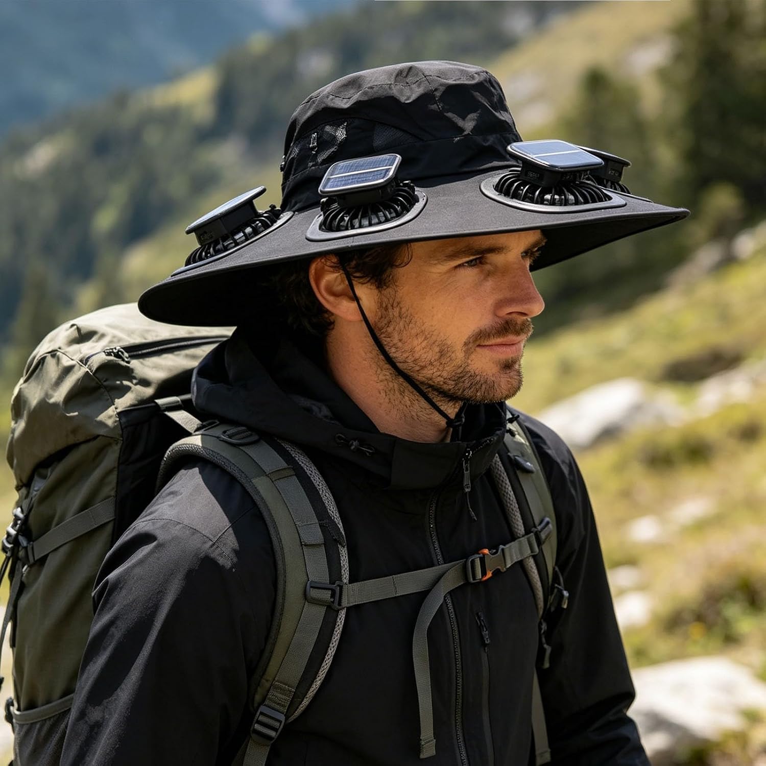 قبعة شمسية مزودة بـ 6 مراوح تع - مراجعة Outdoor Camping Ventilator وسعره
