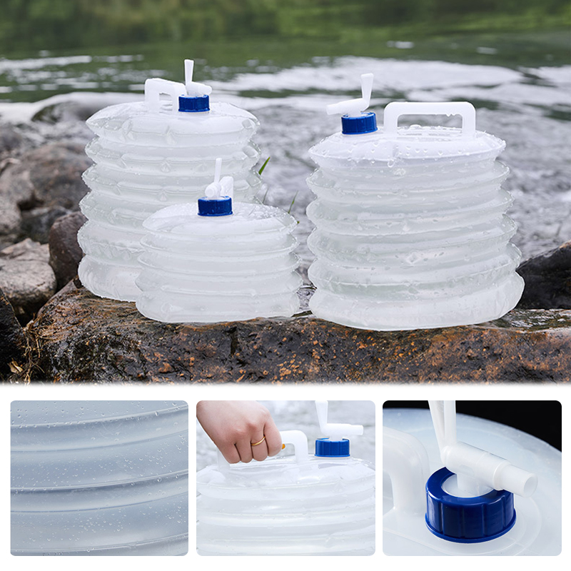 دلو سيارة قابل للطي من سيميتال - مراجعة Outdoor Camping Water Tank وسعره