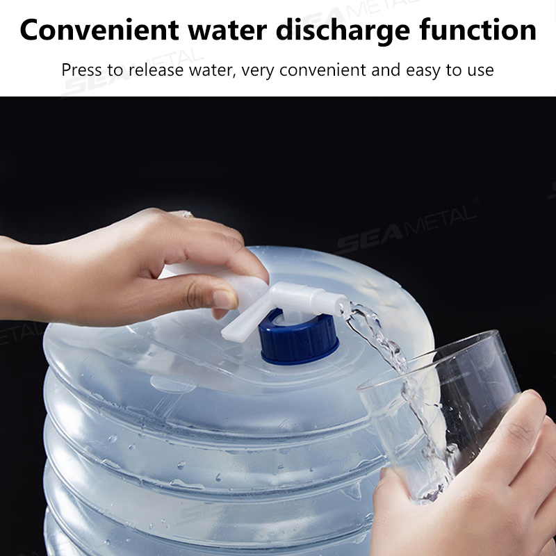 دلو سيارة قابل للطي من سيميتال - مراجعة Outdoor Camping Water Tank وسعره