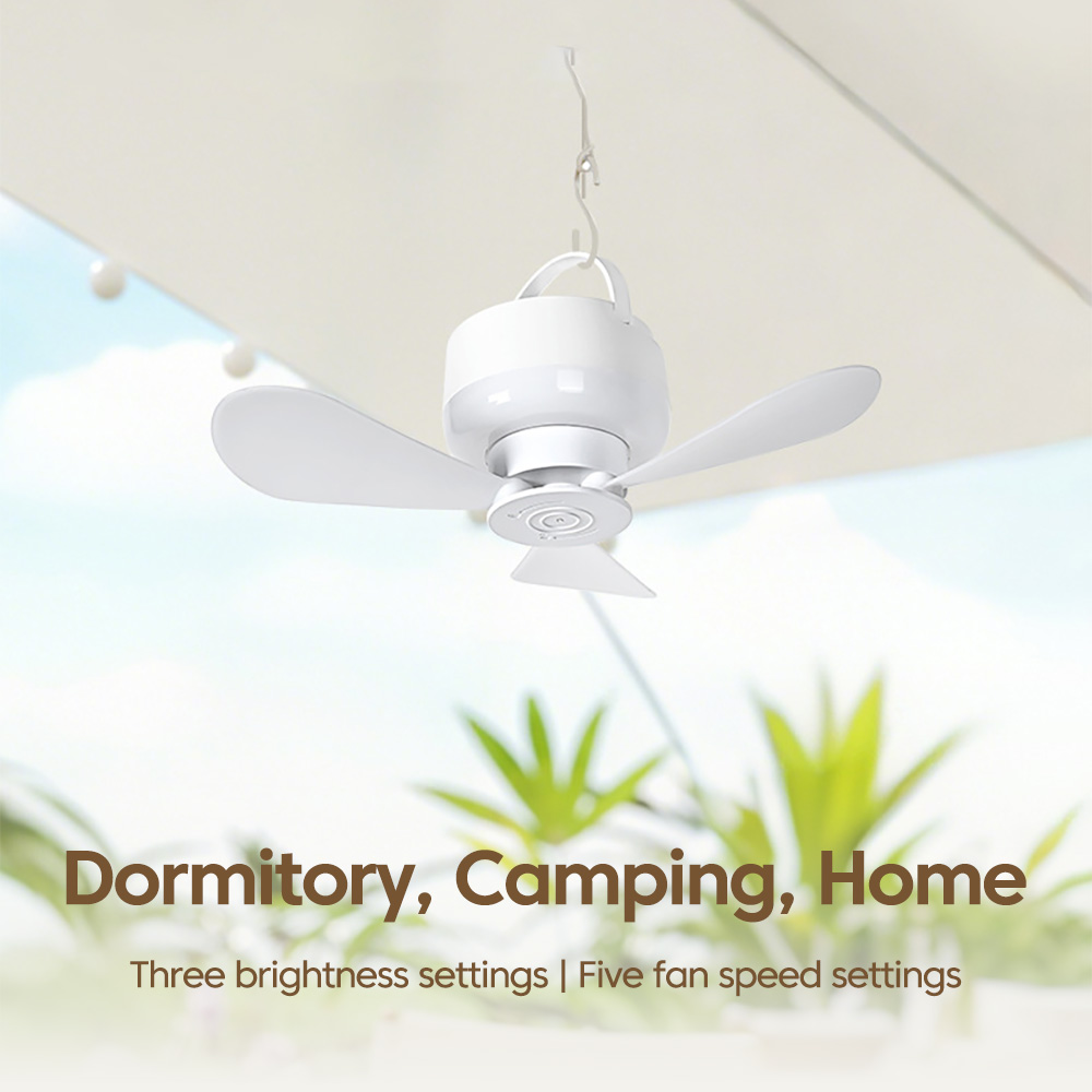 مروحة سقف صغيرة محمولة مع إضاء - مراجعة Outdoor Camping Ventilator وسعره