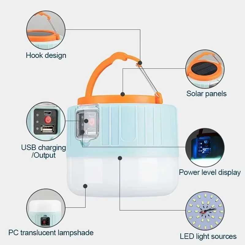 فانوس التخييم بالطاقة الشمسية  - مراجعة Outdoor Camping Lighting وسعره