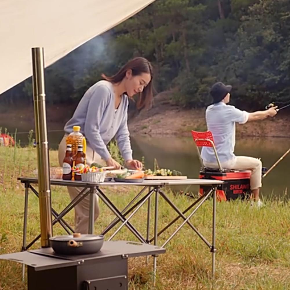 أنبوب مدخنة من الفولاذ مقاس 60 - مراجعة Outdoor Camping Wood Stove وسعره