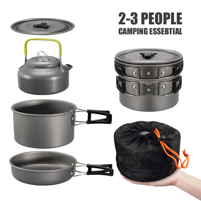 WESTTUNE التخييم طقم حلل استان - مراجعة Outdoor Camping Essentials وسعره
