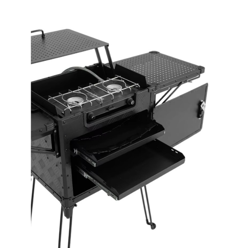 محطة مطبخ خارجية قابلة للطي مت - مراجعة Outdoor Camping Kitchen With Sink وسعره