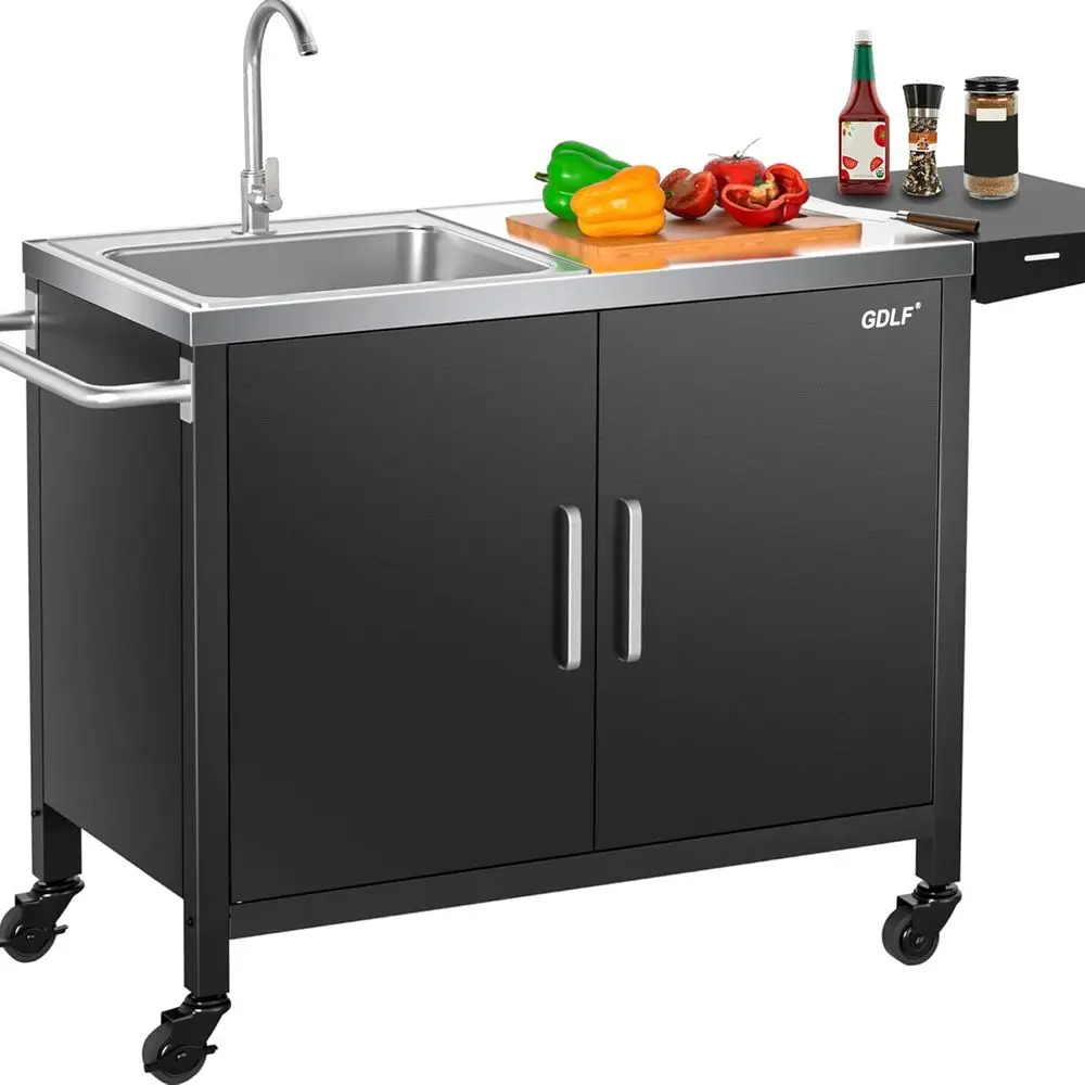 جزيرة مطبخ خارجية مع حوض من ال - مراجعة Outdoor Camping Kitchen With Sink وسعره