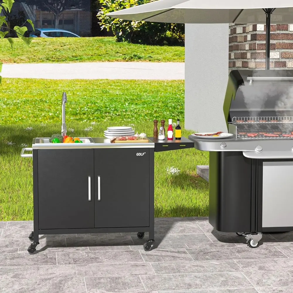جزيرة مطبخ خارجية مع حوض من ال - مراجعة Outdoor Camping Kitchen With Sink وسعره