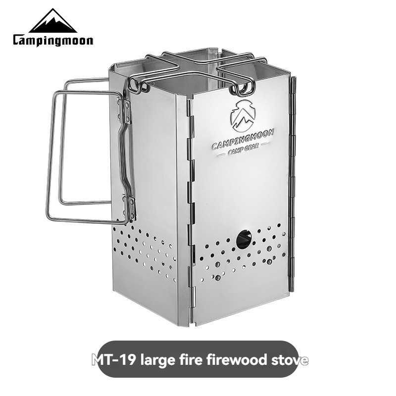 MT-18 CAMPINGMOON طوي المحمولة - مراجعة Outdoor Camping Wood Stove وسعره