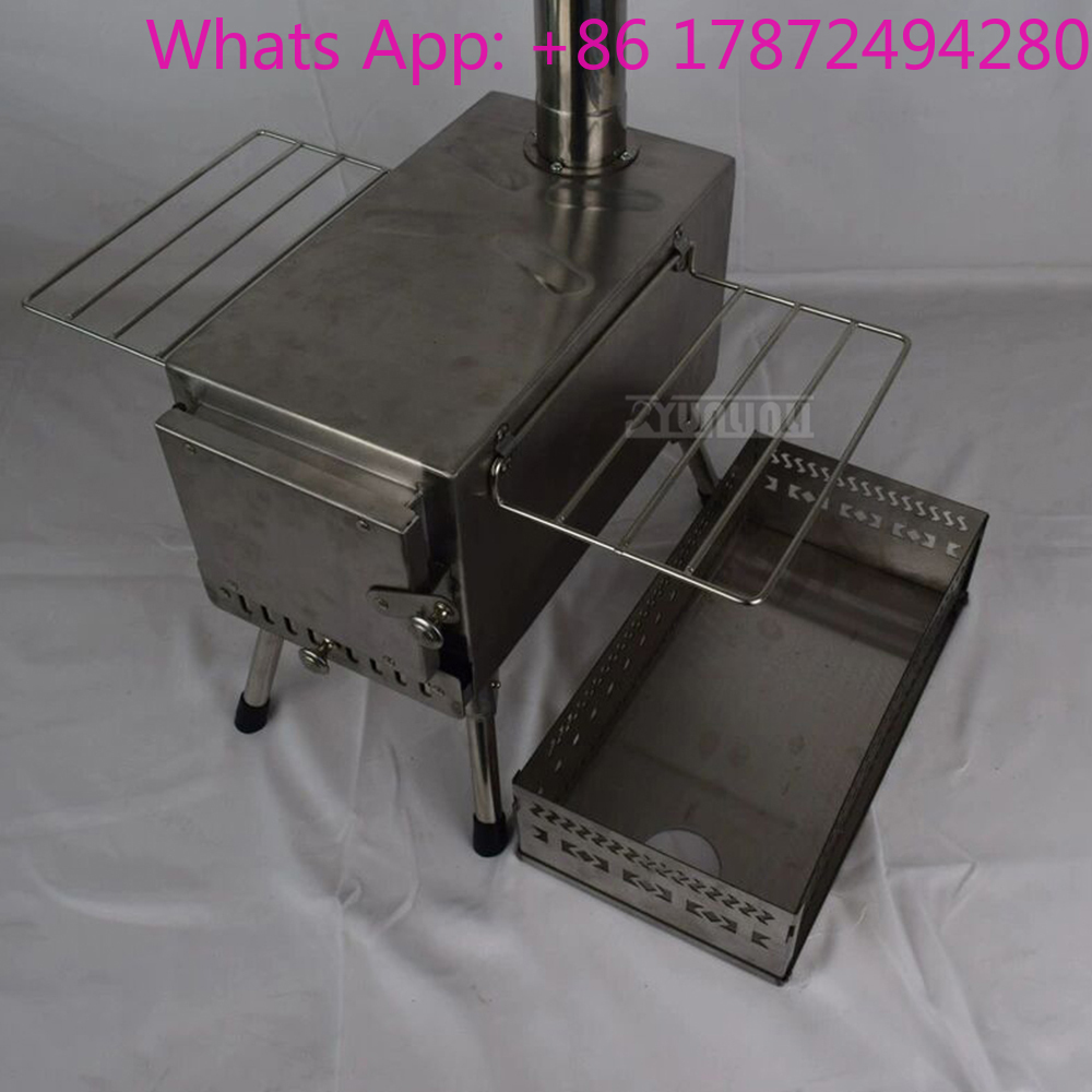 موقد تدفئة محمول يعمل بالخشب،  - مراجعة Outdoor Camping Wood Burning Stove وسعره