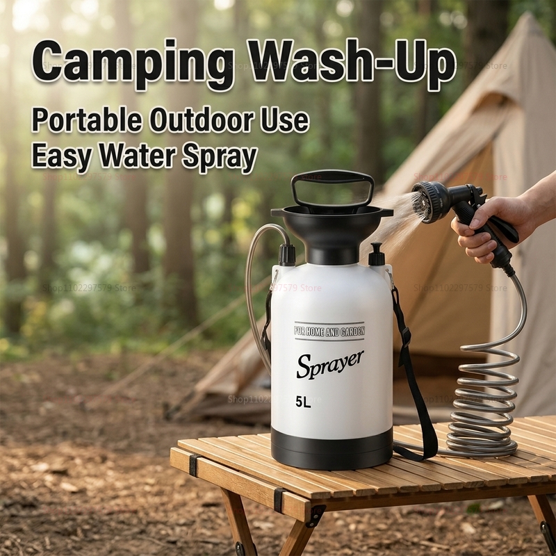 دش تخييم محمول سعة 5 لتر مع مض - مراجعة Outdoor Camping Showers وسعره