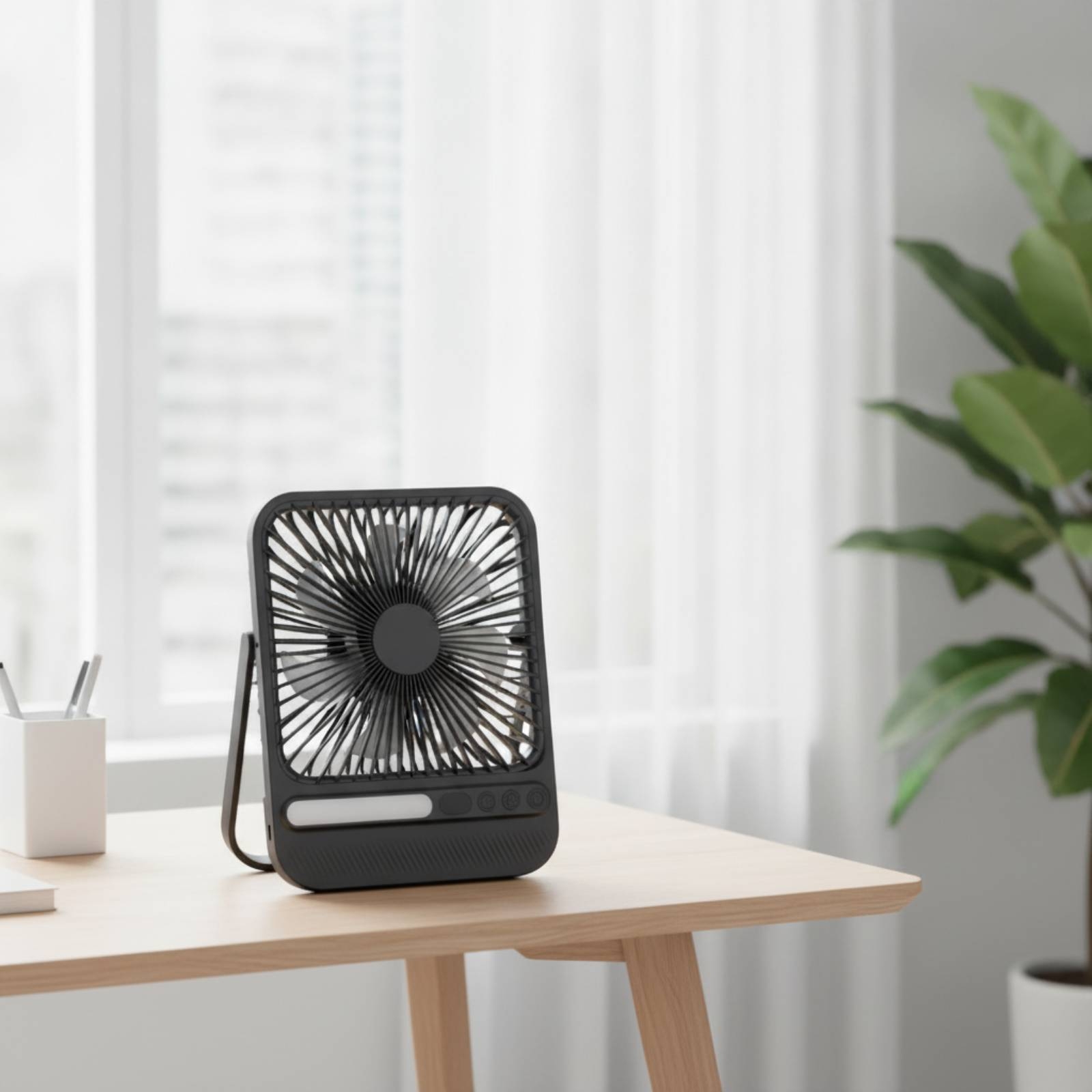مروحة مكتبية مع إضاءة، مروحة خ - مراجعة Outdoor Camping Ventilator وسعره