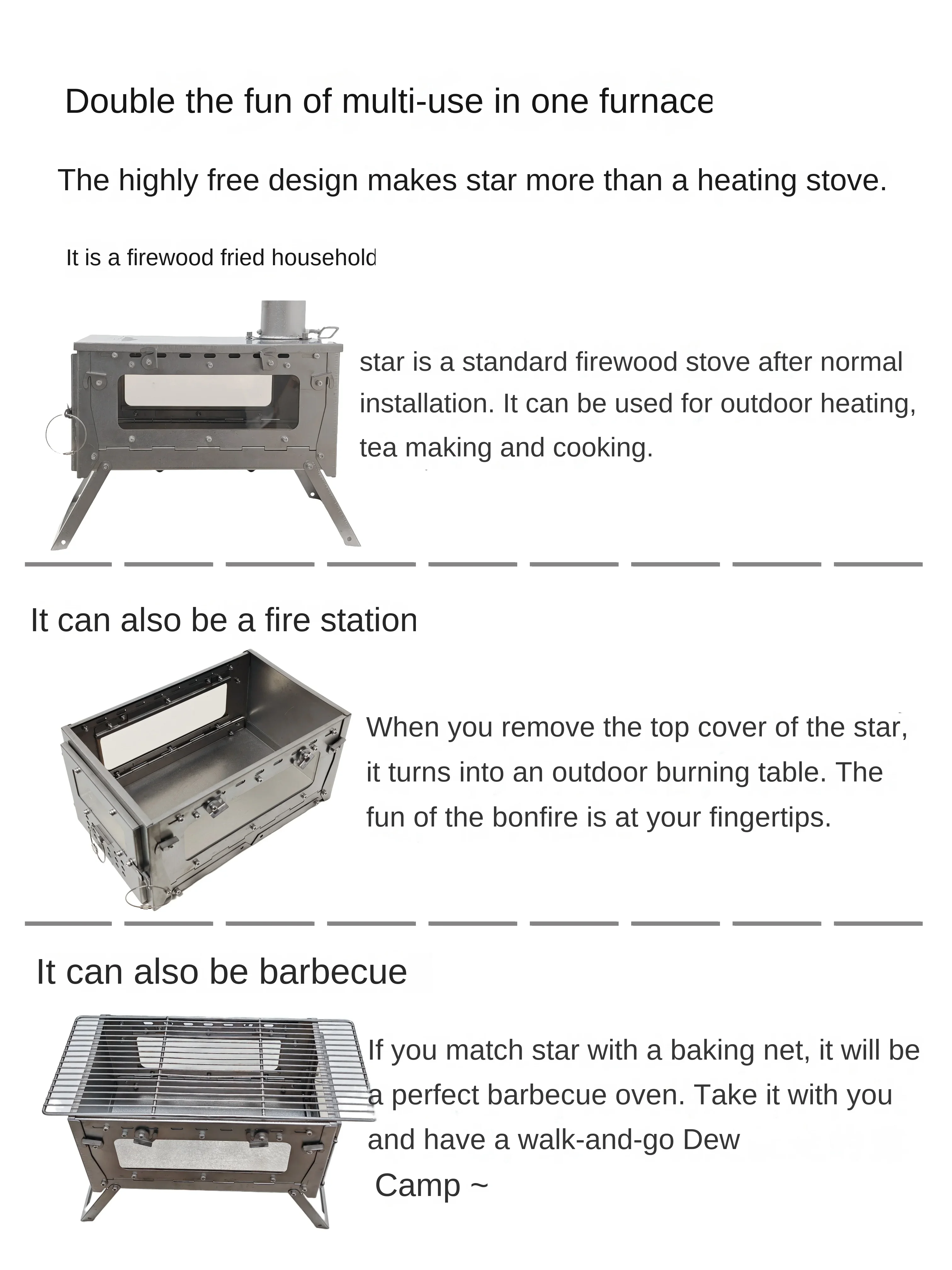 WT Star Ti سبائك التيتانيوم لل - مراجعة Outdoor Camping Wood Stove وسعره