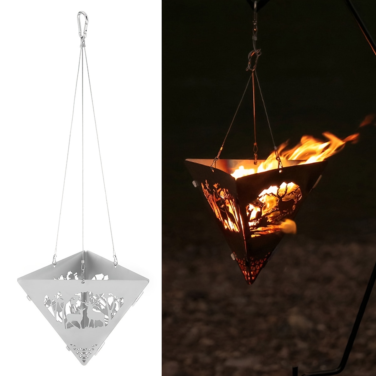 شماعة شواية باربيكيو للتخييم ف - مراجعة Outdoor Camping Wood Burning Stove وسعره