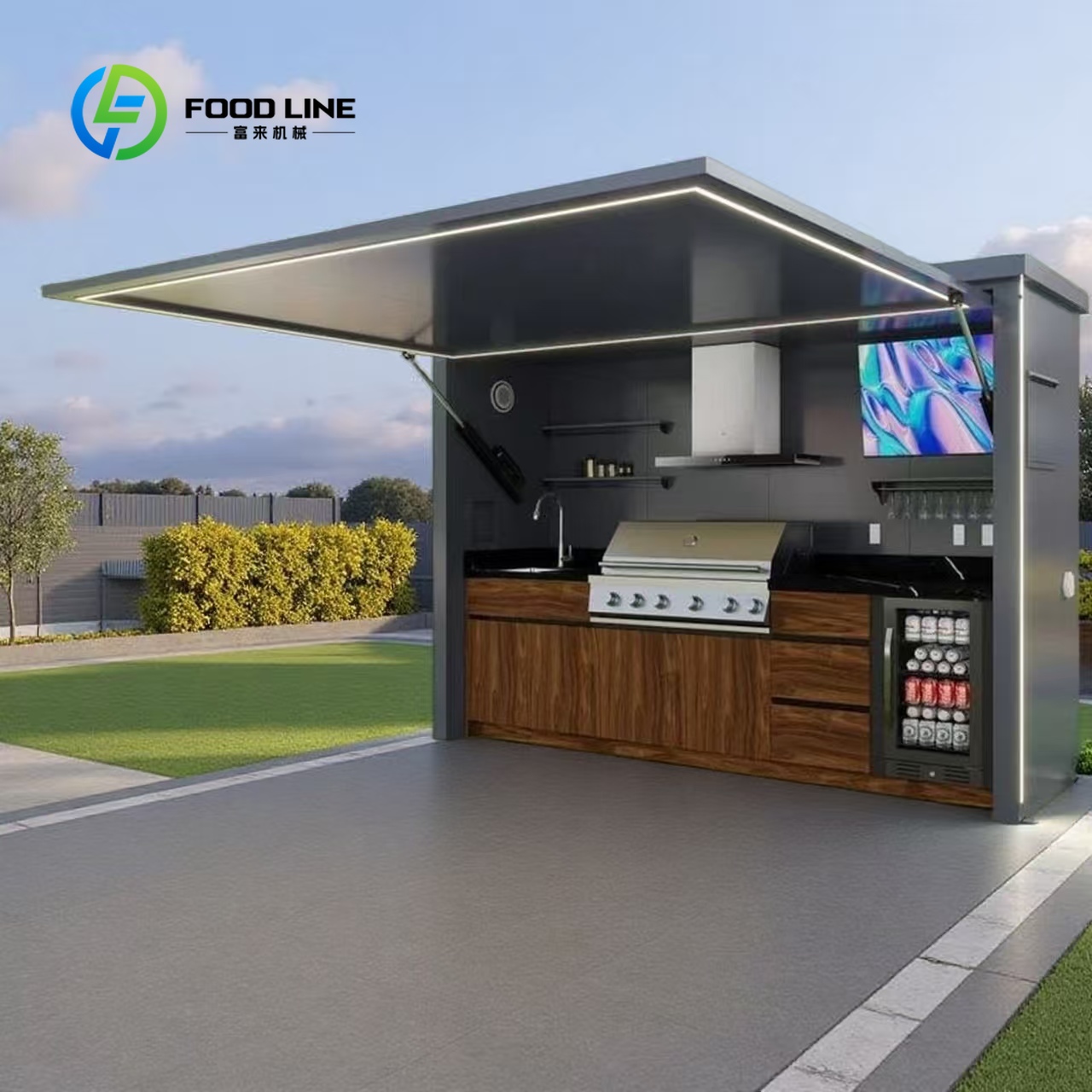 عربة مطبخ خارجية محمولة مخصصة  - مراجعة Outdoor Camping Kitchen With Sink وسعره