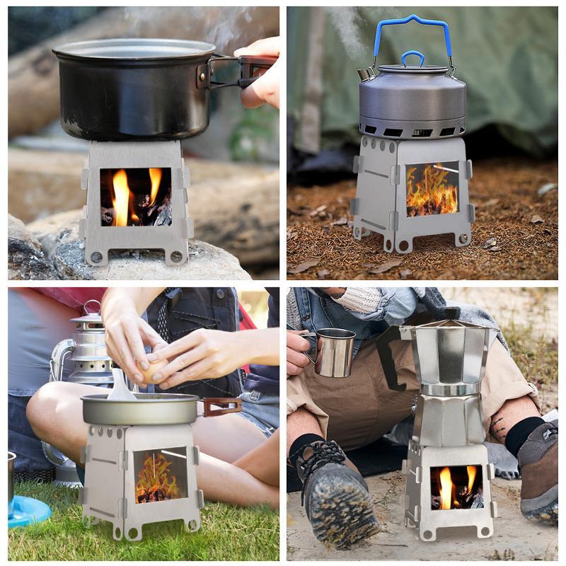مجموعة واحدة من مواقد التخييم  - مراجعة Outdoor Camping Wood Stove وسعره