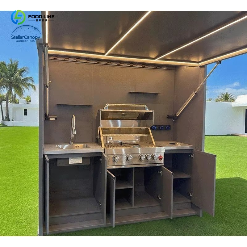 مجموعة مطبخ خارجي مخصصة للتخيي - مراجعة Outdoor Camping Kitchen With Sink وسعره
