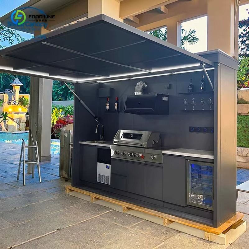 مجموعة مطبخ خارجي مخصصة للتخيي - مراجعة Outdoor Camping Kitchen With Sink وسعره